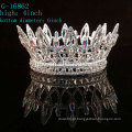 Atacado nova coroa de beleza strass King tiara full round touring coroas